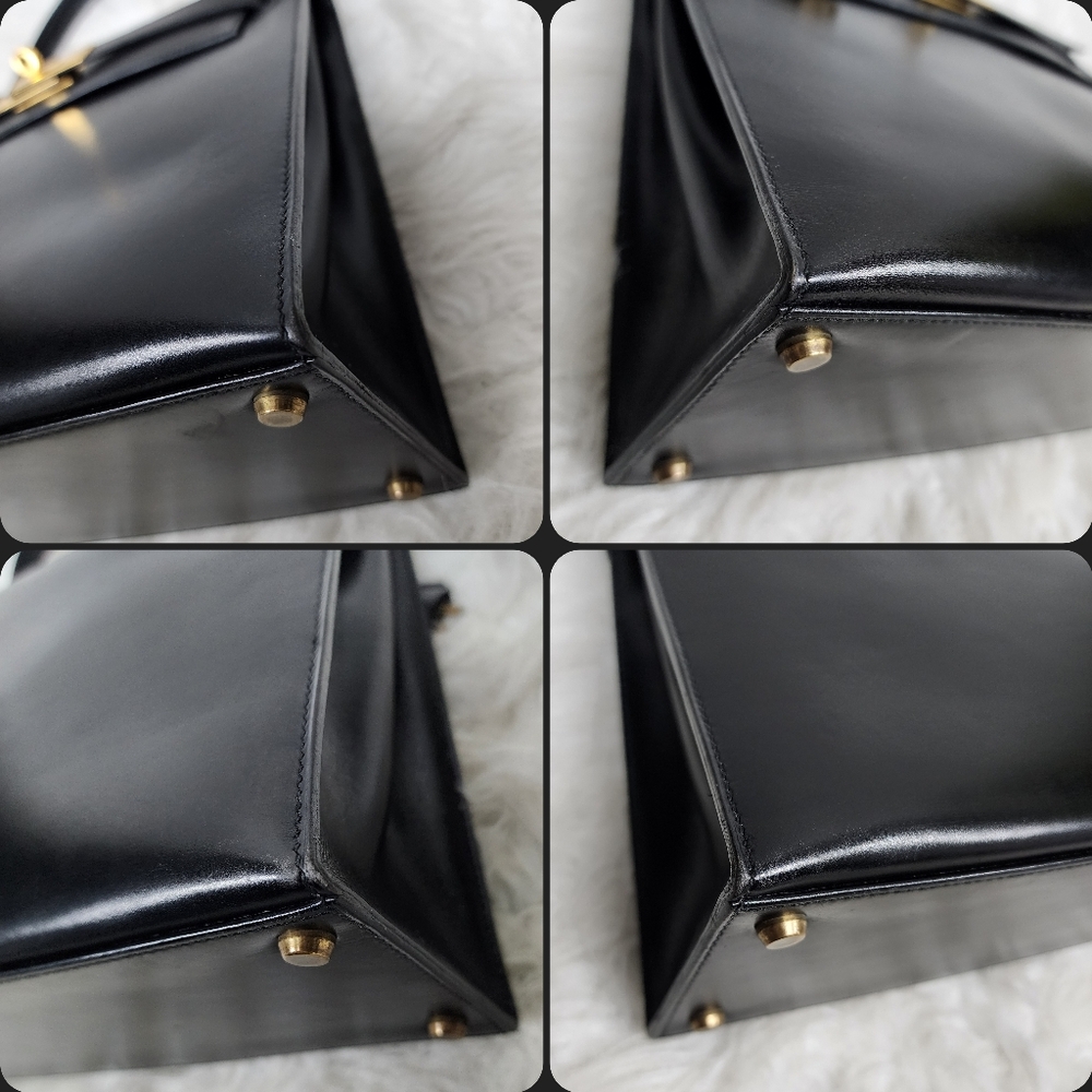 Hermès Kelly 28 in Black Box Leather with Gold Hardware - Picture 8 of 17